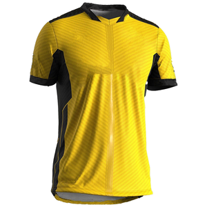 Maillot de football bleu à manches courtes pour homme, col montant, anti-humidité, respirant, ajusté, en maille polyester, vêtement de sport d'été - Product Image 3