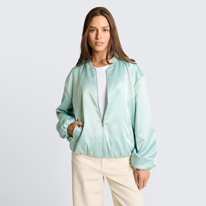 Chaqueta de Satén para Mujer, Cómoda, Estilo Varsity, Talla Grande, de Secado Rápido, en Oferta - Product Image 3