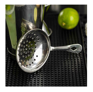 Utensilio de Barra para Mezclar Vino, de Acero Inoxidable, Ecológico, Plateado, con Acabado Espejo, Mango Corto, con Filtro para Hielo - Product Image 1
