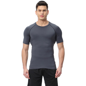 Camiseta de Compresión de Manga Larga Roja para Hombre, Corte Ajustado, Secado Rápido, Deportiva, Cuello Redondo, Tejido de Poliéster - Product Image 3