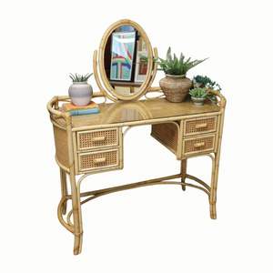 Espejo y Tocador de Ratán Natural en Oferta, Venta al por Mayor, OEM, ODM, Tamaño y Color Personalizables, Precios Económicos - Product Image 1
