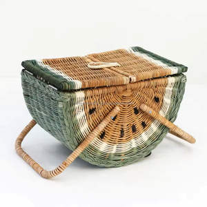 Panier à citrouilles polyvalent en rotin naturel, design artisanal pour le rangement décoratif, option fabricant avec un poids léger et durable - Product Image 5