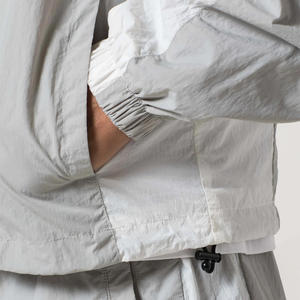 Custom Women's Polyester Windbreaker <b>Jacket</b> and Shorts men's T-shirt Set Full Zip-Up Nylon Windbreaker Suit - Product Image 2