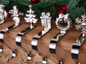 Custom Logo Metal Christmas <b>Stocking</b> <b>Holder</b> for Holiday Gift and Decoration feltsocks - Product Image 2