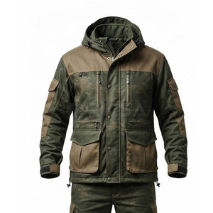 Ensemble veste et pantalon imperméables RICSA pour homme, respirant, pour la chasse en hiver, coupe-vent, protection contre les intempéries, pour la forêt - Product Image 6