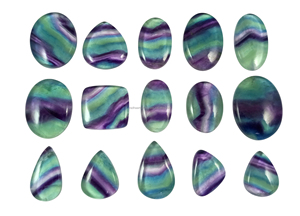 Cabochon en Fluorite Naturelle Taillée à Dos Plat 20-35mm pour la Fabrication de Bijoux, Bagues, Bracelets et Décoration Intérieure - Product Image 3