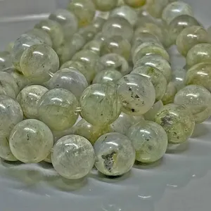 Perles de pierres précieuses en labradorite naturelle de 6 mm, lisses, rondes, qualité B, en fil - Product Image 5