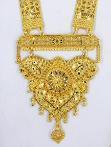 Parure de bijoux collier avec boucles d'oreilles en laiton plaqué or pur parure de bijoux collier design haute qualité Émirats arabes unis Dubaï - Product Image 5