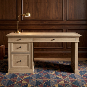 Traditional Eco-Friendly Durable <b>Wooden</b> Writing <b>Desk</b> <b>with</b> Multiple Storage <b>Drawers</b> - Product Image 5