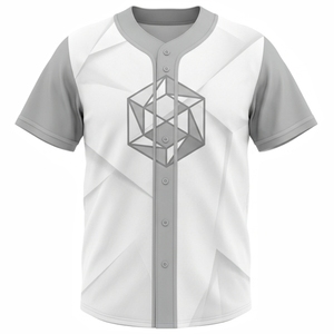 เสื้อเบสบอลสีขาวแบบยูนิเซ็กซ์ แขนสั้น ทรงปกติ พิมพ์ลายแบบซับลิเมชั่น ระบายอากาศได้ดี ผลิตจากโพลีเอสเตอร์ แห้งเร็ว เหมาะสำหรับทุกฤดูกาล รับสั่งทำสำหรับทีม - Product Image 1