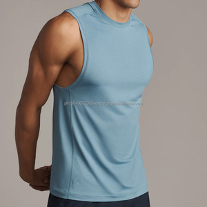 Débardeur de sport pour homme, coupe ample, en coton écologique, respirant, avec logo personnalisé, boutons 3D, sans manches, pour la course à pied en plein air - Product Image 3