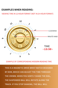 Montre vintage pour homme DOM Design M-1345, mouvement à quartz japonais Y121, alliage de luxe, cuir véritable - Product Image 2