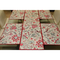 Chemin de table élégant en coton imprimé floral, moderne, durable et élégant, marque AYAANA, pour restaurant et usage domestique, lavable.