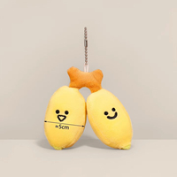 4 inch creatieve schattige katten groente pluche figuurtjes sleutelhanger pluche broccolikool fruit cake voedsel sleutelhangers hanger