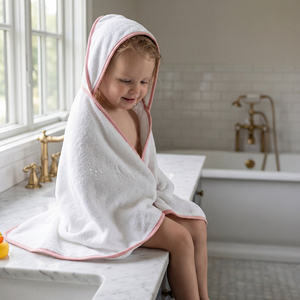 Toalla con Capucha para Bebé, 420 g/m², 100% Algodón, Gruesa, Absorbente, Ecológica, de Secado Rápido, Hipoalergénica, Certificada OEKO-TEX, Envoltura para Baño de Recién Nacidos - Product Image 3