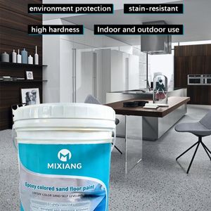 Revêtement de sol époxy Mi xiang, imperméable, antidérapant, peinture de sol en sable coloré pour garage industriel, atelier, Shandong, Chine - Product Image 6