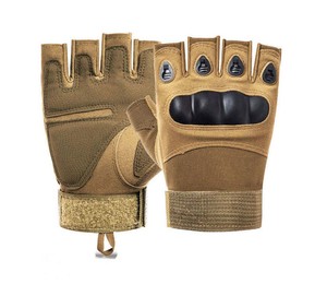 Gants de sécurité sportifs longs jusqu'au poignet, respirants, en PU non doublé, pour les sports de plein air, utilisation printemps-automne, couleur beige, noir, pour hommes, moto - Product Image 4