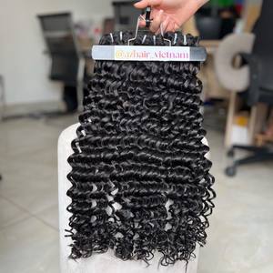 Vente en gros doux HD pour dentelle frontale vietnamien Remy cheveux naturel haut vague Super vague danse Curl brut non traité belle - Product Image 6