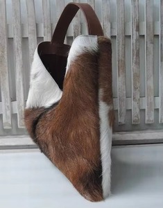 Bolso Tote de Cuero con Pelo de Vaca Estilo Country Western, Bolso de Hombro de Cuero Genuino Vintage de Gran Capacidad - Product Image 2