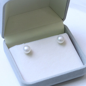 Pendientes de Perlas Akoya de Agua Dulce Extremadamente Resistentes de 6-8 mm, Diseño Simple y Versátil, Perfectamente Impecables - Product Image 4