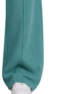 Manufacturer Customized Women Teal Blue Wide Leg Sweatpants High Waist Loose Fit Lounge <b>Jogger</b> Pants Casual Daily Wear - Product Image 4