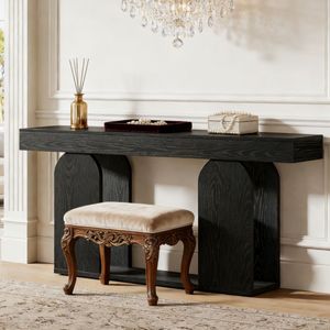 Handmade Contemporary Minimalist Solid Wood Console <b>Table</b> Long Living Room Side <b>Table</b> <b>Mirrored</b> for Entry Farmhouse Hotel Use - Product Image 4