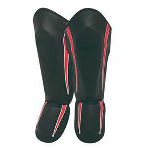 Muay Thai Kickboxing <b>Training</b> Shin Guards Leather Material Customizable Brand Comfortable Durable Protective Instep Shin - Product Image 4
