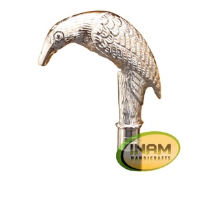 Decorative Eagle Head <b>Walking</b> Cane with Dark <b>Wood</b> Shaft | Brass Bird Handle <b>Walking</b> <b>Stick</b> for Hiking Travel and Outdoor Display - Product Image 1