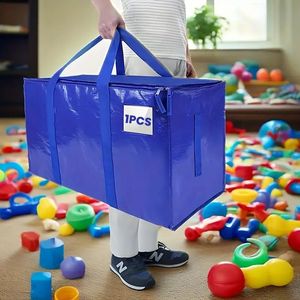 Sac de rangement mobile surdimensionné avec poignée renforcée, sac de transport robuste pour systèmes de rangement de placards, idéal pour le stockage de vêtements et les déménagements - Product Image 2