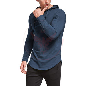 Premium Quality Winter Casual Men's Plus Size <b>Longline</b> <b>Hoodies</b> Polyester/Cotton Fleece Pocket - Product Image 4
