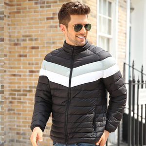 Chaqueta acolchada larga de nailon negra para hombre, con logotipo personalizado OEM al por mayor, abrigo de burbujas para invierno, chaqueta para hombre 2025 - Product Image 5