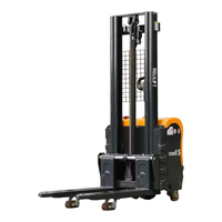 Gerbeur électrique 1500 kg pour entrepôt, 3 m, entraînement CC, mât bi-étages, transpalette, homologué CE, RELILIFT CDD1530, ergonomique