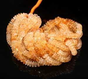 Natural Citrine German Cut Rondelle Beads 7-8mm AAA Faceted Citrine Beads Shaded Citrine Gemstone Beads Strand For Jewelry - Product Image 4