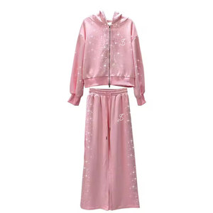 Cotton / Polyester Made Two Piece Rhinestone Tracksuit For Men Best Selling High Quality Rhinestone Tracksuit - Product Image 1