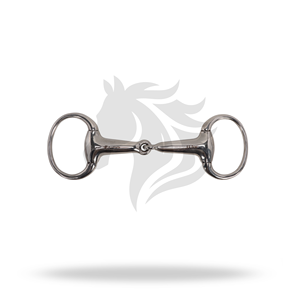 Bocado de doma Eggbutt Bradoon con boca hueca para entrenamiento y control en equitación - Product Image 1