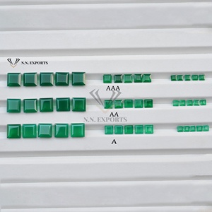 Ónice Verde Natural de 2mm-10mm, Forma Cuadrada Facetada, Piedra Preciosa Suelta Hecha a Mano, Venta al por Mayor, Ónice Cortado a Mano, Piedra Preciosa Certificada en Venta - Product Image 1