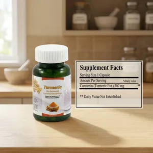 Cápsulas de Cúrcuma y Curcumina para Adultos - 100% Natural, a Base de Hierbas, para el Cuidado de la Piel y Refuerzo del Sistema Inmunitario, Certificado ISO, 500mg por Cápsula - Product Image 3