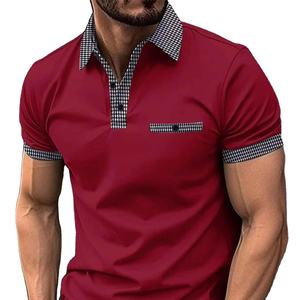 Nueva Camiseta Polo de Manga Corta para Hombre, Verano, Corte Regular, Transpirable, a Rayas, Antiarrugas, Tejido de Punto - Product Image 1