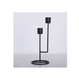 ARTISAN LIVING CREATION Candelabro Redondo Moderno de Hierro Negro Hecho a Mano, Resistente al Calor y Duradero, para Decoración de Mesa de Boda - Product Image 5