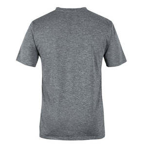 Camiseta Gris Jaspeado para Hombre, Manga Corta, Mezcla de Polialgodón, Cuello Redondo, Corte Regular, Color Sólido, Informal, Verano, Venta al Por Mayor OEM - Product Image 2