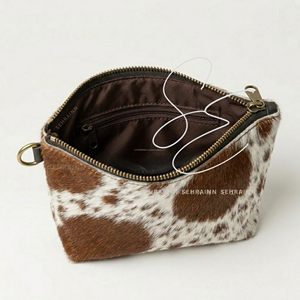 Trousse de Toilette Mini en Cuir Véritable Tendance 2026 – Petite Pochette de Voyage en Cuir de Vachette pour Cosmétiques, Organisateur de Maquillage avec Fermeture Éclair, Trousse de Toilette (Dopp Kit) - Product Image 5