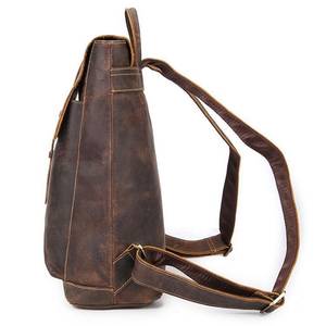 High Quality Waterproof <b>Leather</b> <b>Backpack</b> Vintage Anti-Theft <b>Laptop</b> Rucksack Genuine <b>Leather</b> Pack LBP-0368 - Product Image 6