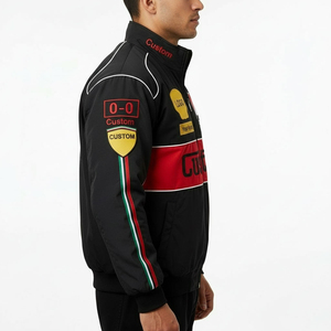 Custom Brand Men's Full Sleeve Polyester <b>Racing</b> <b>Jacket</b> Windproof All Seasons Motorcycle Wear Wholesale Manufacturer - Product Image 3