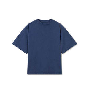 เสื้อยืดผู้ชายไซส์ใหญ่ สีพื้น ผ้าฝ้าย แขนสั้น คอกลม ลำลอง ผ้าเจอร์ซีย์ถัก ย้อมสีเรียบ ความยาวปกติ - Product Image 1