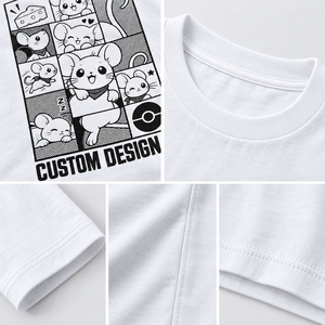 T-shirt blanc à manches courtes pour homme, col rond, coupe classique, jersey de coton, couleur unie, design simple - Product Image 4