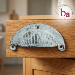 Ba <b>Rustic</b> Cast Iron Industrial Drawer Handle Oval Distressed Finish Home Office Furniture Knob Durable Design <b>Wardrobe</b> Dresser - Product Image 5