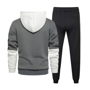 Survêtements pour hommes à manches longues avec cordon de serrage à la taille, vêtements décontractés de haute qualité, style pull-over - Product Image 2