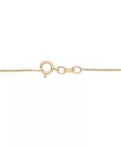 ไพลินสีน้ำเงิน (5/8 ct. T.W.) & ไพลินสีขาว (1/6 ct. T.W.) สร้อยคอจี้ดอกไม้และต่างหูเม็ดกลมสีทอง14K บน sterli - Product Image 5