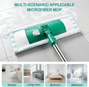 Commercial Sustainable High Capacity Cotton String Mop Heavy Duty Wet <b>Floor</b> <b>Cleaning</b> Long Handle Reusable Industrial Janitorial - Product Image 5