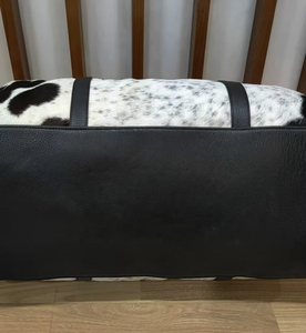 Designer Leather Duffle Bag <b>Large</b> Capacity Travel for Men Leather Calfskin Material for Men & <b>Women</b> Hairs on - Product Image 2